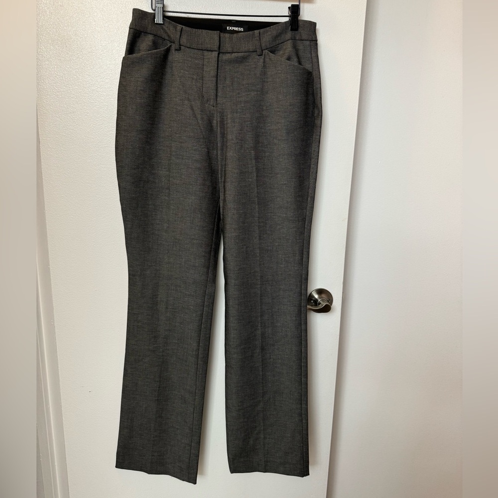 EXPRESS Publicist Barely Boot Mid Rise Pants Dark Gray Size 8